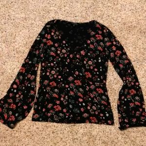 Lucky Brand floral nursing top blouse